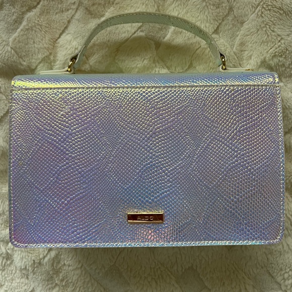 ALDO Mermaid Holographic Iridescent Snakeskin Purse - Picture 4 of 6
